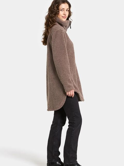 Didriksons bluza polarowa UMI damska kolor brązowy gładka 505941