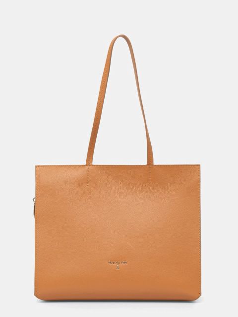 Patrizia Pepe torebka skórzana kolor beżowy 8B0235 L001