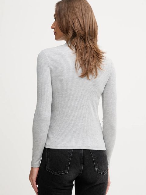 Pepe Jeans longsleeve kolor szary z półgolfem PL5000042