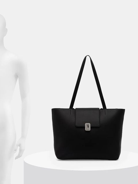 Trussardi torebka skórzana kolor czarny Z605E005982N