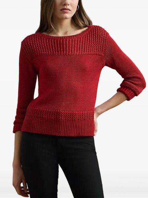 Lauren Ralph Lauren boat-neck sweater - Red - zdjęcie produktu nr 1