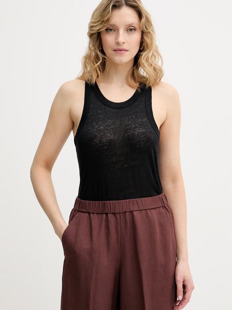 United Colors of Benetton top damski lniany - zdjęcie produktu nr 2