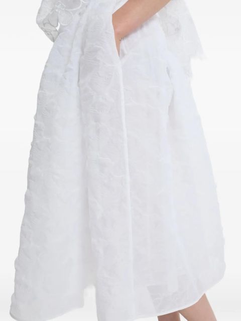 Cecilie Bahnsen Mala white midi skirt