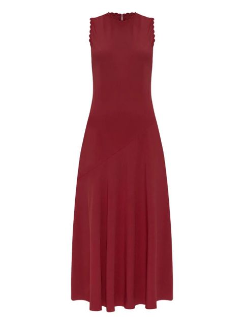 Ulla Johnson scallop-trim midi dress - Red - zdjęcie produktu nr 1