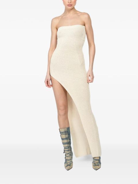 Aya Muse strapless split dress - Neutrals - zdjęcie produktu nr 2