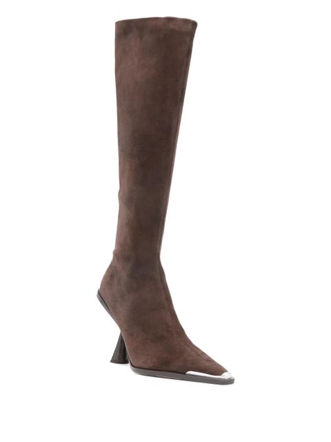 Cult Gaia 105mm suede knee-high boots - Brown
