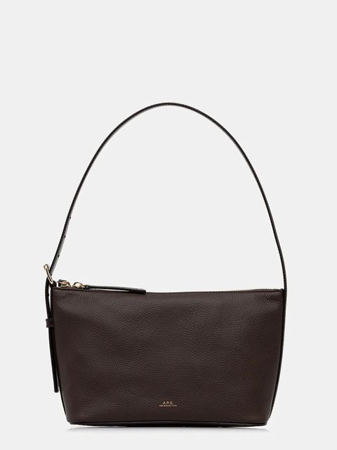 A.P.C. torebka bawełniana Sac Vera Shoulder kolor brązowy PXCBL.F61974 - zdjęcie produktu nr 1