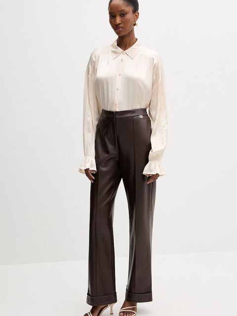 Silvian Heach koszula BOTHA damska kolor beżowy relaxed z kołnierzykiem klasycznym GPA25318CA - zdjęcie produktu nr 2