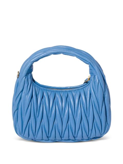 Miu Miu Wander matelassé nappa leather bag - Blue - zdjęcie produktu nr 2