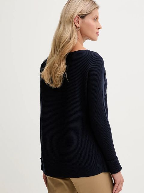 United Colors of Benetton sweter z dodatkiem wełny damski kolor granatowy 1Y6SD10CH - zdjęcie produktu nr 2