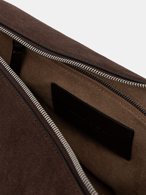 Marc O'Polo torebka zamszowa kolor brązowy 5000009151