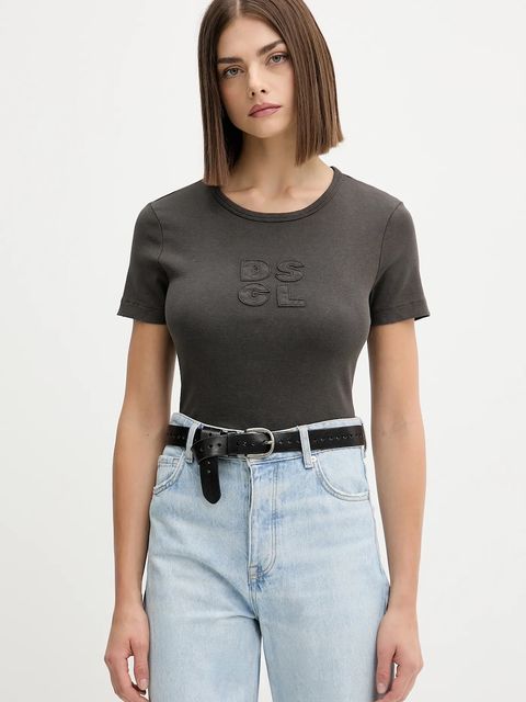 Desigual t-shirt PRAGA damski kolor szary 25WWTK46 - zdjęcie produktu nr 1