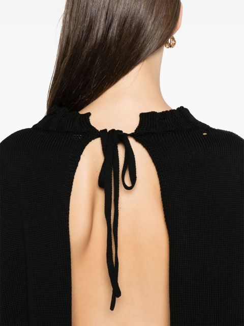 Marni dishevelled cotton sweater - Black
