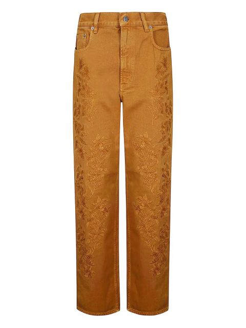 Golden Goose Kim floral-embroidered trousers - Brown - zdjęcie produktu nr 1