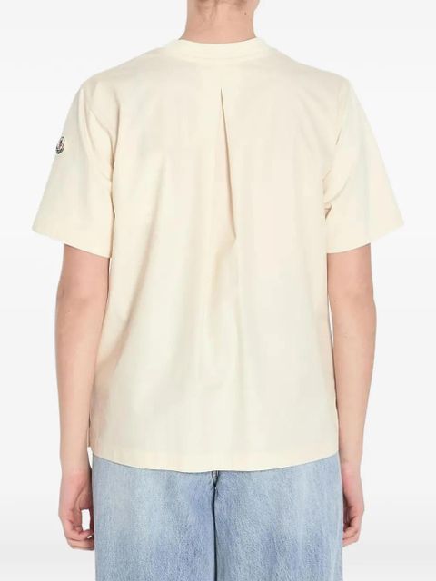 Moncler button-embellishment T-shirt - Neutrals