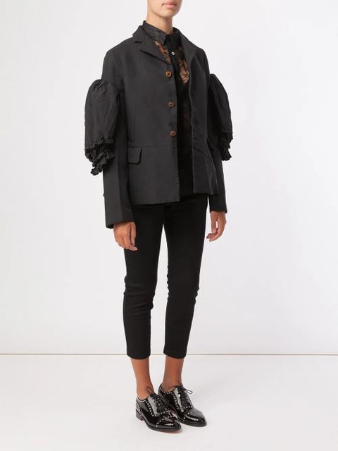 Comme Des Garçons ruffle sleeve blazer - Black - zdjęcie produktu nr 2