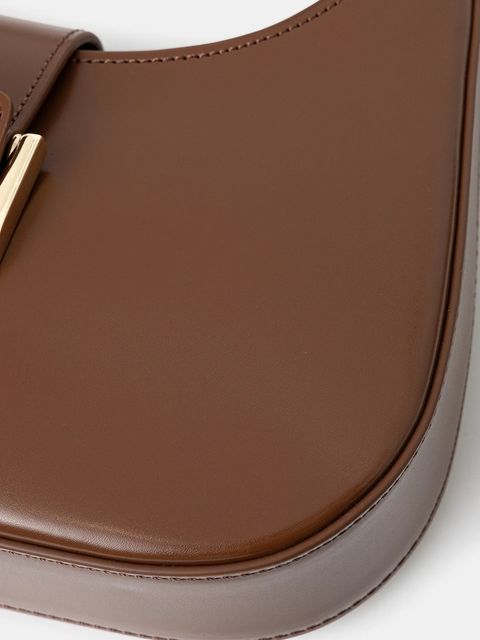 Answear.LAB torebka skórzana kolor brązowy