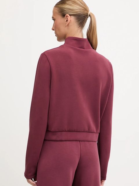 Guess bluza OLYMPE damska kolor bordowy gładka V4YQ05 KCAY2