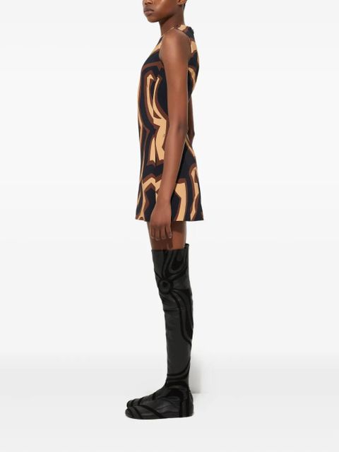 PUCCI abstract-print A-line dress - Black