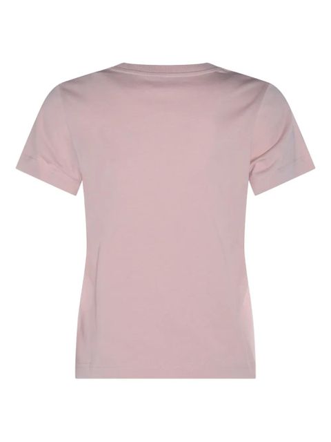 Moncler heart-embroidered logo T-shirt - Pink - zdjęcie produktu nr 2