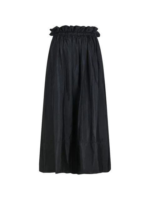 Jil Sander ruffled drawstring midi skirt - Black - zdjęcie produktu nr 2
