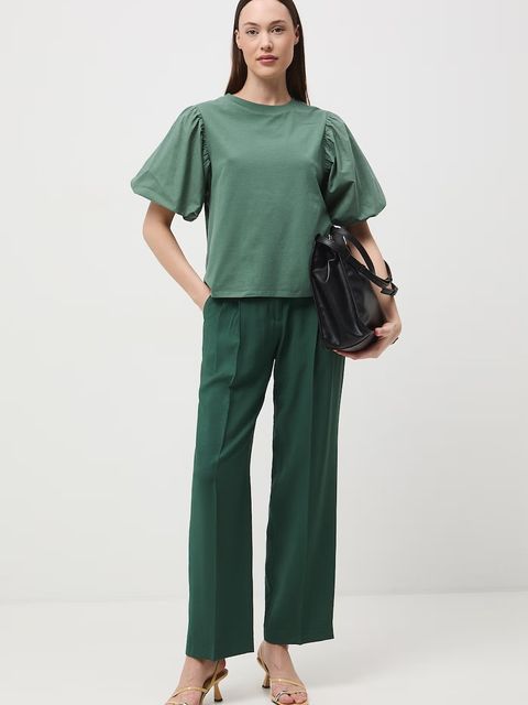 Medicine spodnie wide leg damskie z wiskozą - zdjęcie produktu nr 2