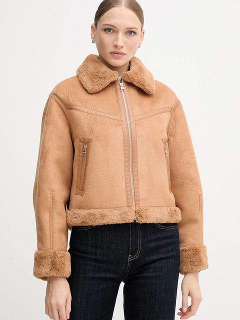 Gaudi kurtka kolor brązowy zimowa 521BD39002 - zdjęcie produktu nr 1