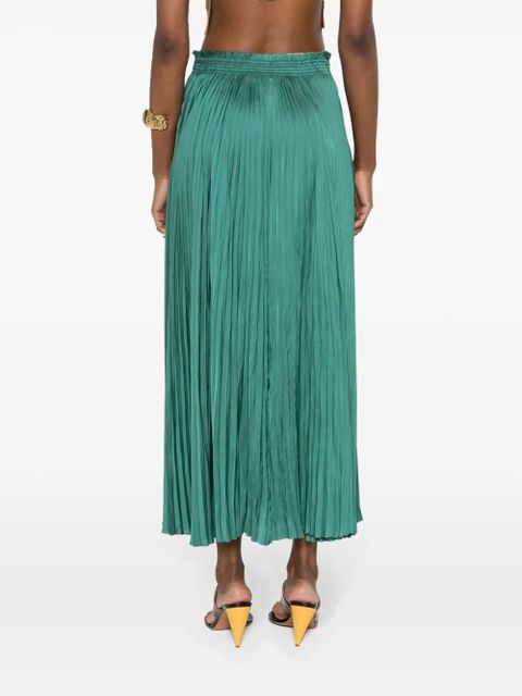 Ulla Johnson pleated satin midi skirt - Green