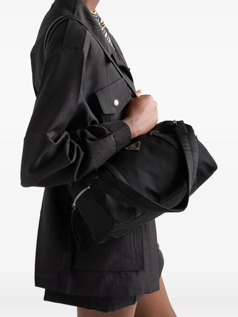 Prada large Re-Nylon and Saffiano leather duffel bag - Black - zdjęcie produktu nr 2