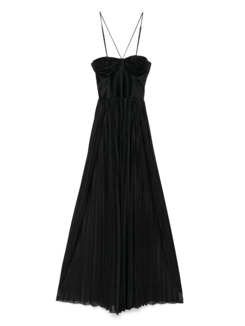 PINKO bustier pleated maxi dress - Black - zdjęcie produktu nr 1