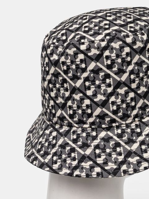 Tory Burch kapelusz bawełniany Prismatic T Monogram kolor szary bawełniany 162760 - zdjęcie produktu nr 2