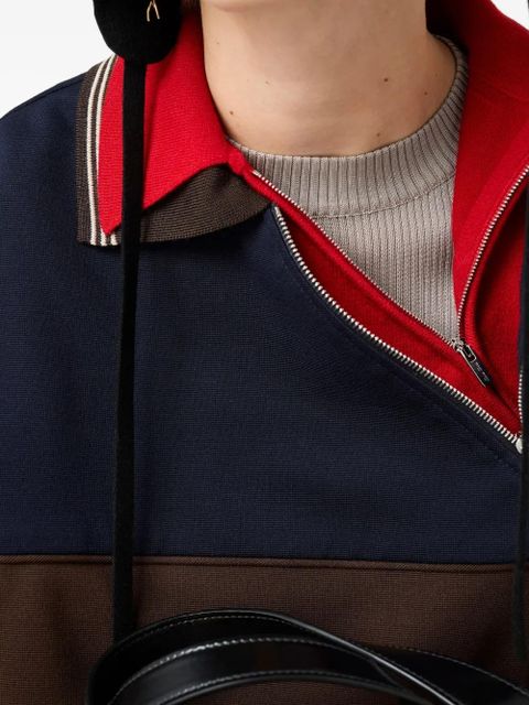 Miu Miu polo-neck zipped sweatshirt - Brown - zdjęcie produktu nr 2