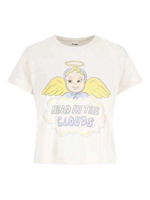 RE/DONE Clouds cotton T-shirt - Neutrals - zdjęcie produktu nr 1