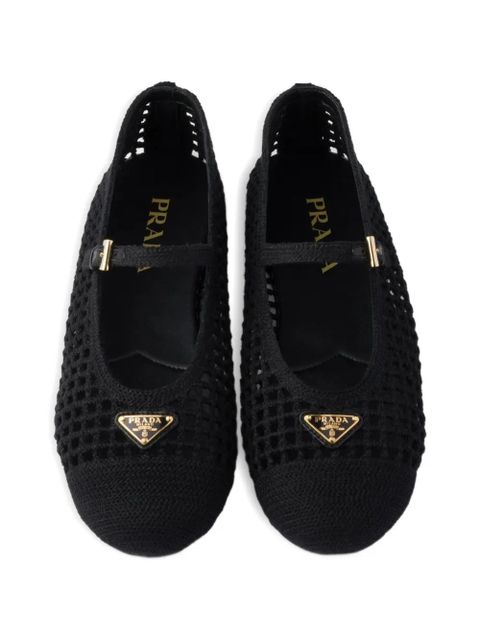 Prada woven ballet flats - Black