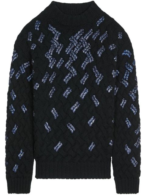 DRIES VAN NOTEN sequin-embellished sweater - Black - zdjęcie produktu nr 1