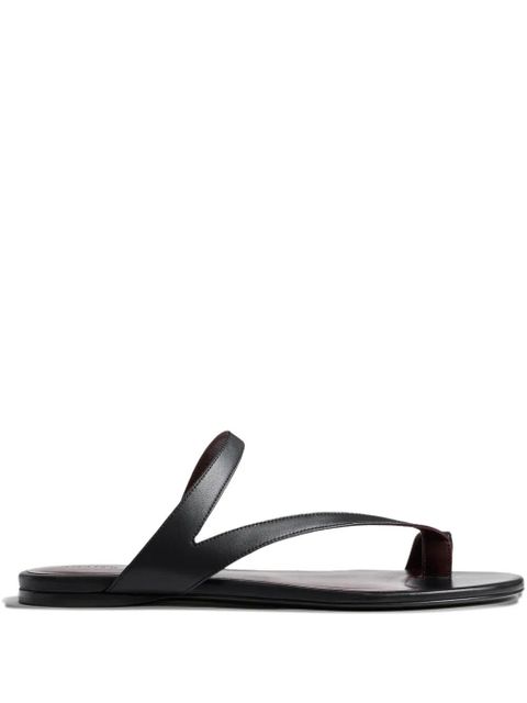 KHAITE Aimee leather flat sandals - Black - zdjęcie produktu nr 1