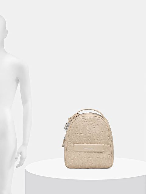 Armani Exchange plecak damski kolor beżowy mały gładki XW002234 AF15774