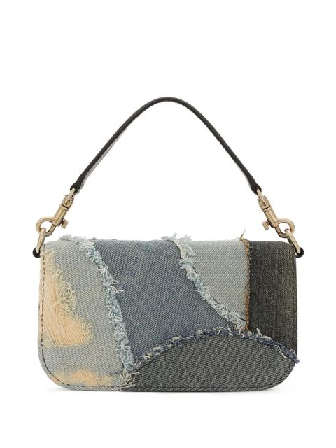 Dolce & Gabbana logo plaque patchwork denim cross body bag - Blue - zdjęcie produktu nr 2