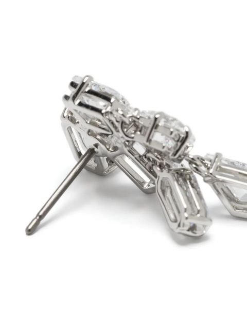 Swarovski Mesmera crystal-embellished drop earrings - Silver