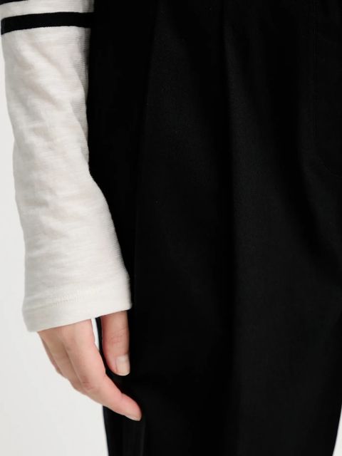 Marc O'Polo spodnie damskie kolor czarny szerokie high waist 506034110105