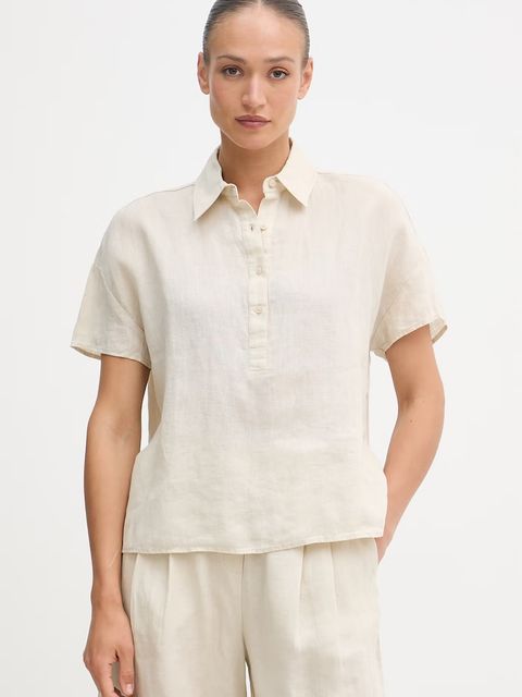 United Colors of Benetton bluzka damska lniana - zdjęcie produktu nr 1