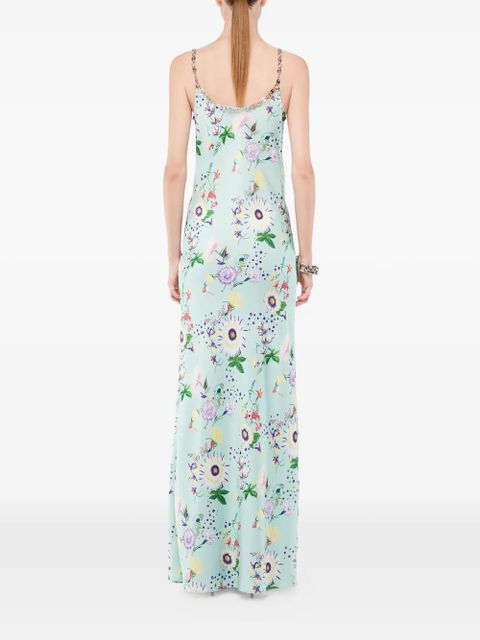 Rabanne floral chain dress - Green