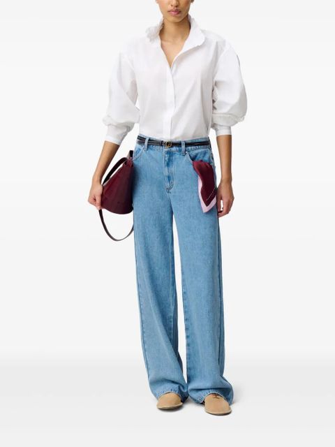 Claudie Pierlot frill-collar cotton T-shirt - White - zdjęcie produktu nr 2