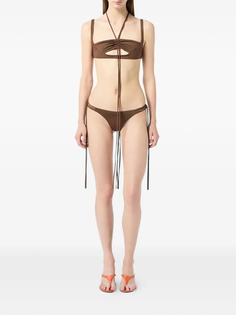 Blumarine tie bikini bottoms - Brown - zdjęcie produktu nr 2
