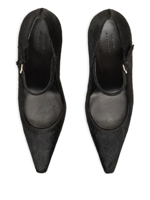 LouLou de Saison 85mm Kabel pony-effect leather pumps - Black