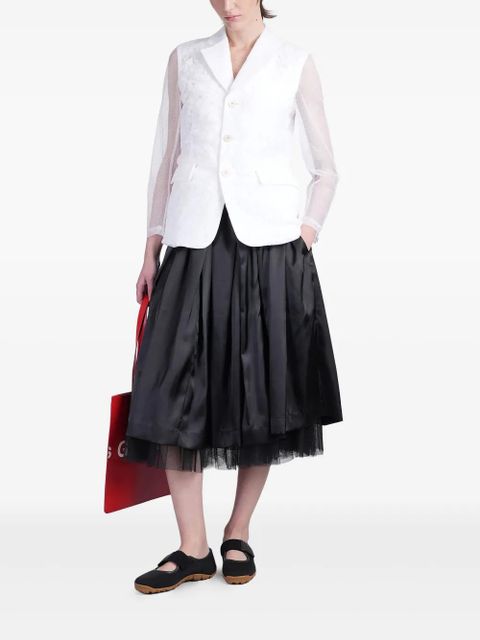 Comme Des Garçons semi-sheer panelled blazer - White - zdjęcie produktu nr 2