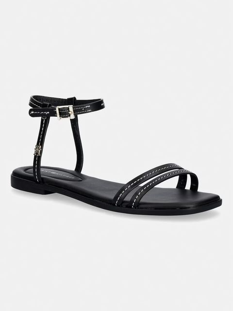 Tommy Hilfiger sandały damskie skórzane FLAT SANDAL STITCHING - zdjęcie produktu nr 2