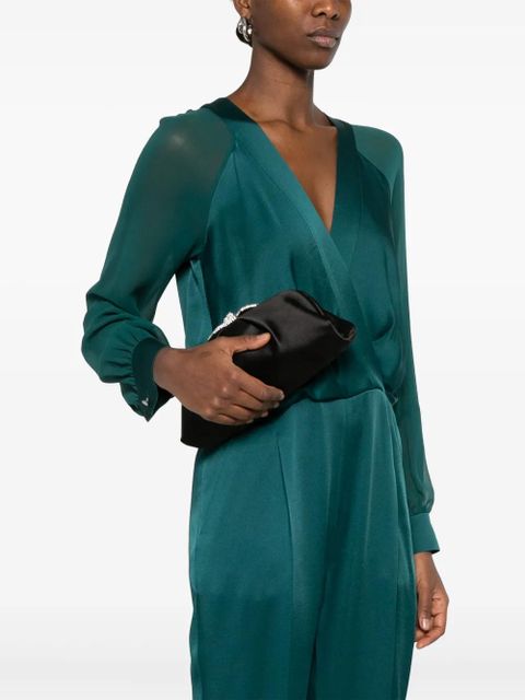 Aquazzura Very Bow Tie Crystal clutch bag - Black