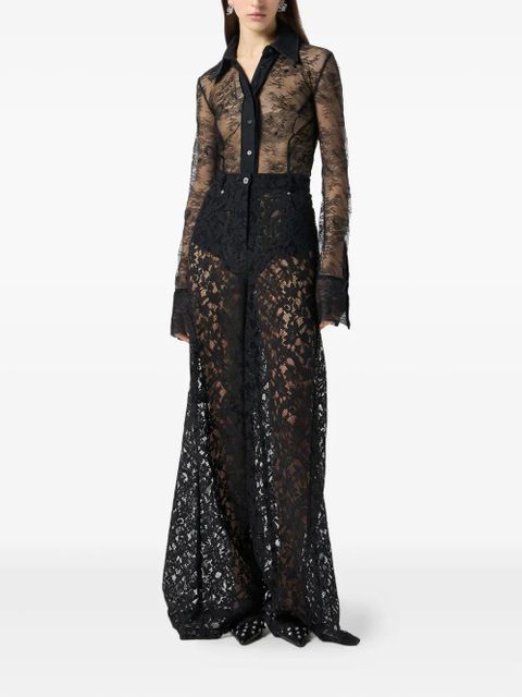 Blumarine lace-panelled shirt bodysuit - Black - zdjęcie produktu nr 2