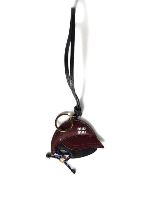 Miu Miu leather keyring - Brown - zdjęcie produktu nr 1
